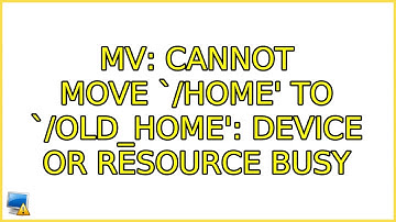 Ubuntu: mv: cannot move `/home