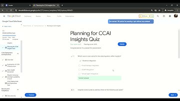 Google Cloud Skills Boost - Planning for CCAI Insights Quiz | Quiz 4 | Full Solution