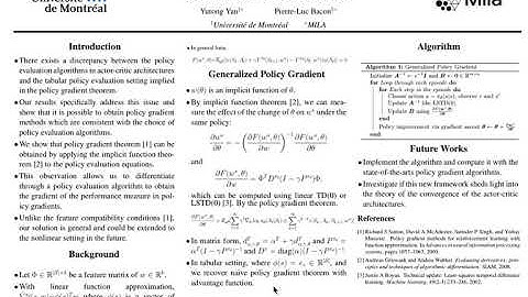 MAIS Poster 103: Generalized Policy Gradient