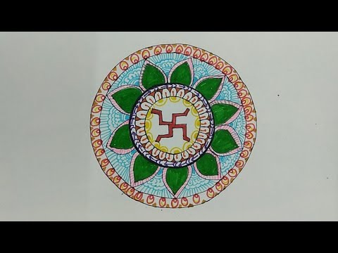 How to draw easy Mandala Art| simple Mandala art for kids - YouTube