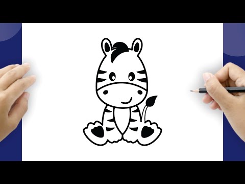 Hur man ritar Zebra - Enkla steg för att lära dig att rita en zebra