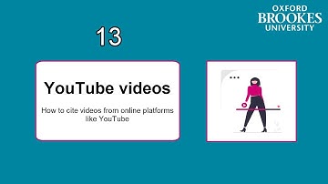 12. Harvard referencing: YouTube videos