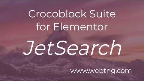 Crocoblock JetSearch Plugin