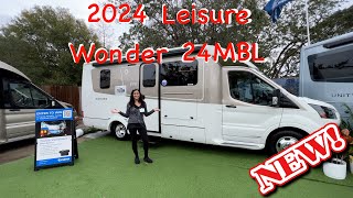 Tour the NEW 2024 Leisure Wonder 24MBL B+ C-Class RV built on the Ford Chassis