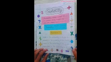 MATH PROJECT FILE ON PROBABILITY #class8 #cbseboard @SmartClassesbyRV #educational #useful
