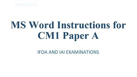 CM1 | Notations, Integration & Annuity | Example Solved in MS Word