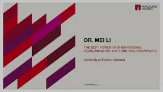 The soft power of international education: A theoretical framework - Dr. Mei Li screenshot 5