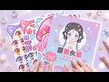 ✨K-POP Idol Girl Dress Up ASMR 🎤 Kawaii Girl Group Sticker Book Play