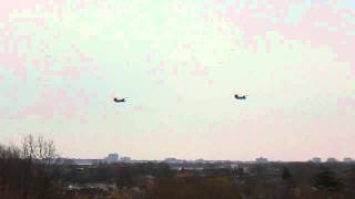President Obama's helicopters at JFK New York by jonfromqueens