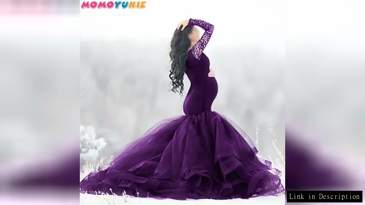 Dress Long Women's Pregnancy Dress Photography Maxi Gown For Pregnant Baby Shower Clothing Sexy Lace