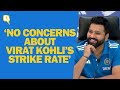 T20 world cup 2024 rohit sharma laughs when asked about virat kohlis strike rate  the quint