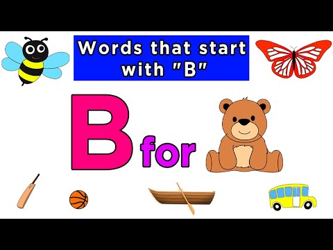 Words That Start with B | Words That Start with Letter B for Toddlers | Kids Learning Videos