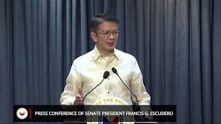 Press Conference of Senate President Francis G. Escudero (May 20, 2024)｜Senate of the Philippines
