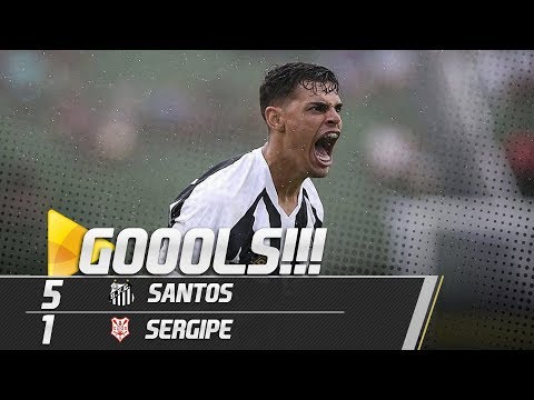 Santos 5 x 1 Sergipe | GOLS | Copa SP (04/01/19)