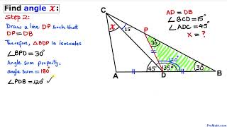 Can You Find Angle X Geometry Challenge 1080 Wealth