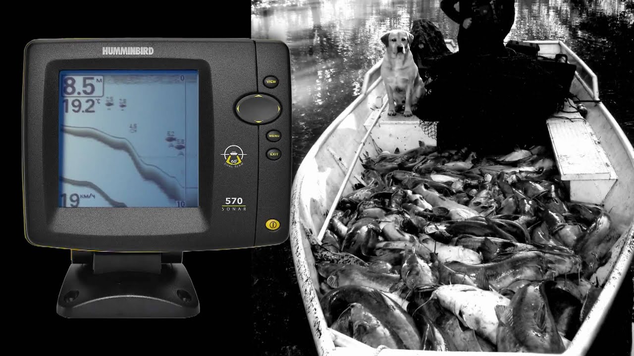 Эхолот Humminbird 570 fishfinder sonar - YouTube