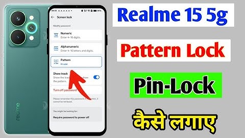 Realme 15 Me Screen Lock Kaise Lagaye/Realme 15 5g Pattern, Pin & Password Lock Kaise Lagaye