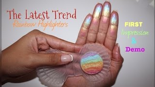 Rainbow Highlighter: First Impression & Demo || MakeupbyDenise
