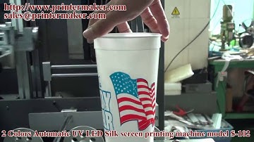 2 Colors Automatic UV LED Silk screen printing machine model S 102