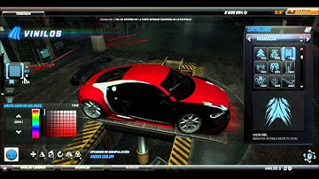nfs world tutorial vinilos darius (audi r8 5.2 fsi quattro)