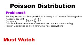 6. Poisson Distribution | Concept and Problem#5