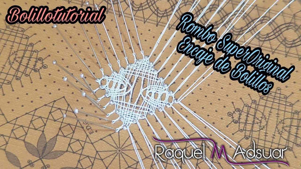 Rombo "SuperOriginal" de encaje Bolillos - Tutorial M.Adsuar Bolillotuber -