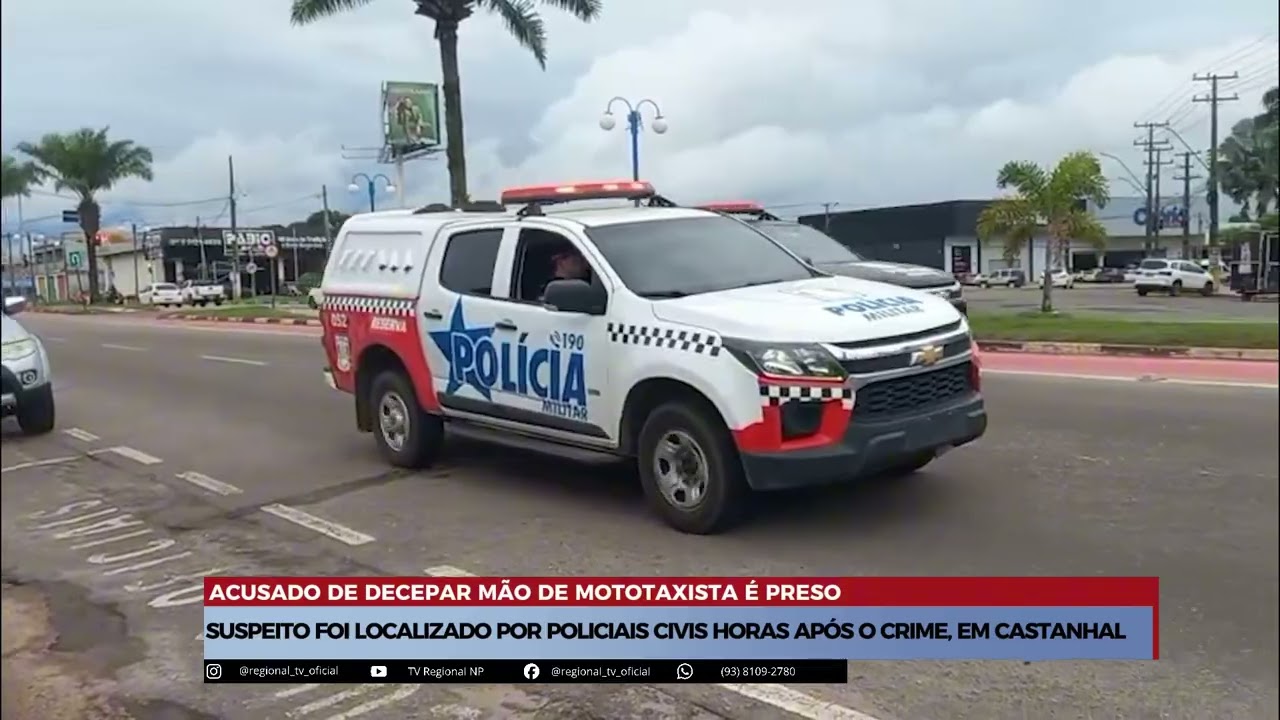 ACUSADO DE DECEPAR MÃO DE MOTOTAXISTA É PRESO