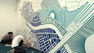 TAPE ART by TAPE OVER // tape art mural 