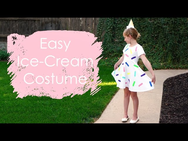 DIY Last Minute Halloween Costume - Ice Cream