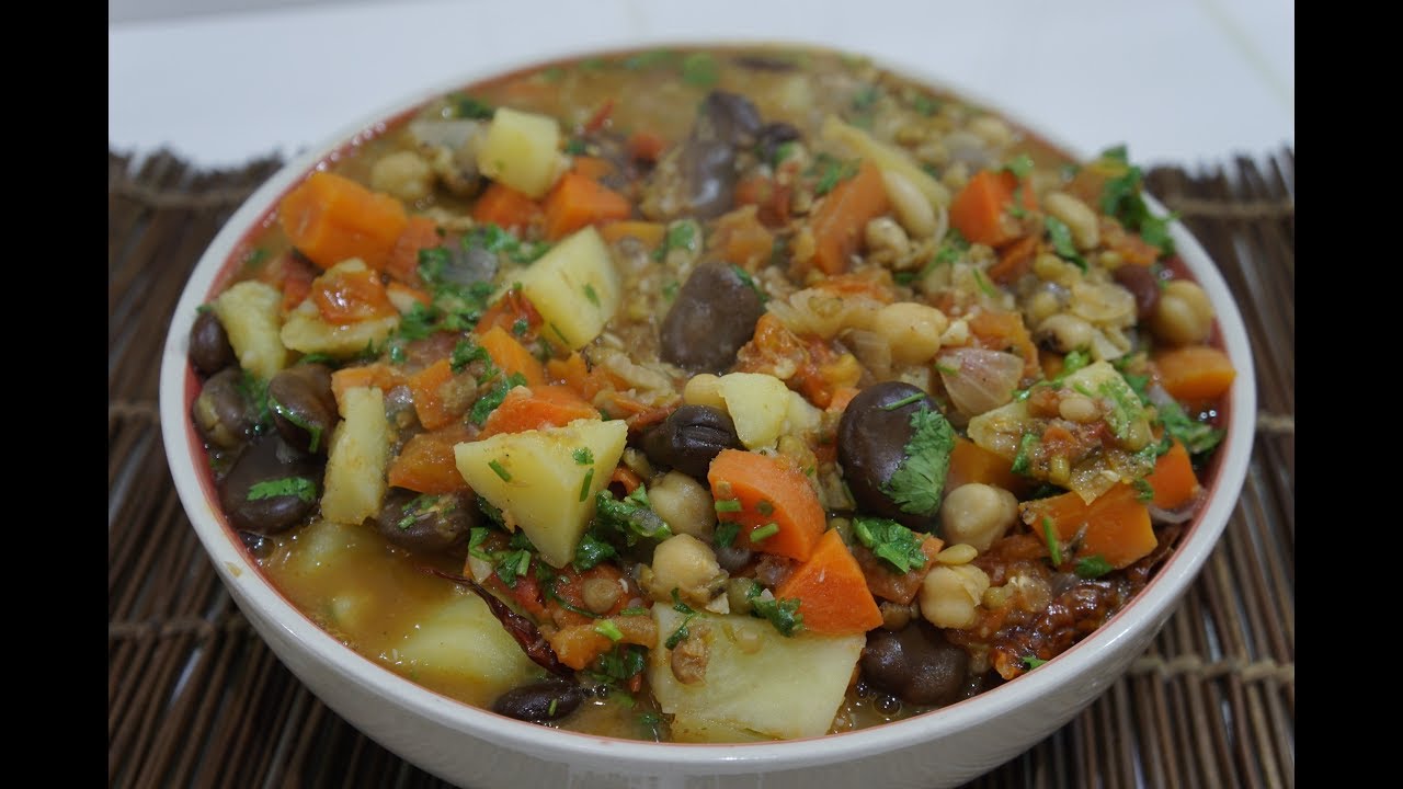🍅 🍆 5 Bean Vegan Chili Stew Recipe - Healthy Vegetarian n Easy - YouTube