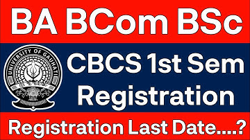 gu 1st Sem Registration | BA BCom BSc Registration process gauhati university