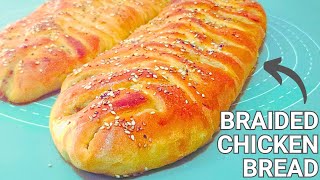 Braided Chicken Bread Recipe ?? | Easy To Follow ? | கோழி இறைச்சி பாண்