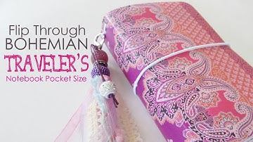 Flip Through Bohemian Inspired Pocket Size Traveler