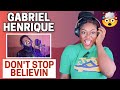 SINGER REACTS | GABRIEL HENRIQUE - Don&#39;t Stop Believin&#39; - (Cover) | REACTION!!!😱