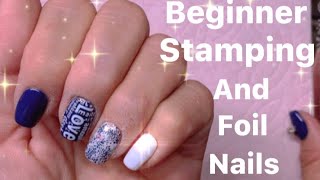 Beginner Stamping and Foil Nail Design | Part 4 | REAL TIME