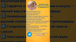 12 Рисков при избыточном весе и ожирении #здоровье #питание #нутрициология #снижениевеса #похудение