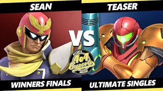 4o4 Smash Night 47 Winners Finals - Sean (Captain Falcon) Vs. Teaser (Samus) SSBU Ultimate