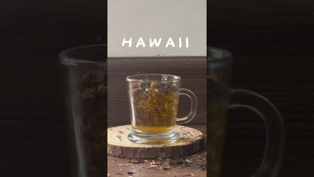 Savoring the taste of Hawaii in every sip pineapple flavored tea 🍍 