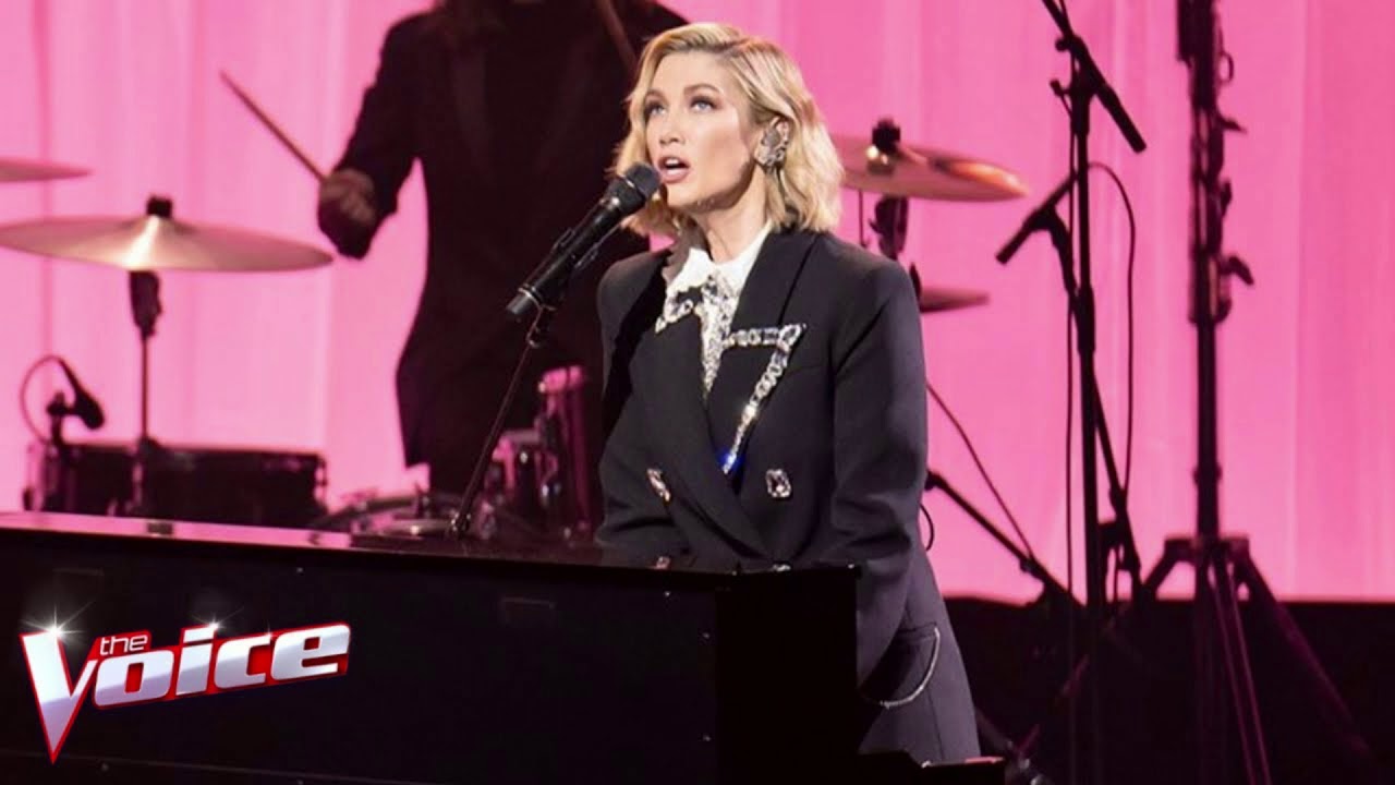 Delta Goodrem (8D) sings her latest track paralyzed the voice Australia