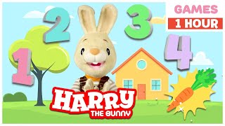 Play Baby Games With Harry The Bunny, Googoo & Larry Learn Numbers, Colors & First Words For Kids