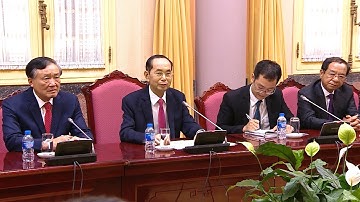 Chủ tịch nước Trần Đại Quang tiếp Chánh án TAND tối cao Trung Quốc