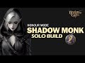 A shadow monk dual wield build  solo honour mode