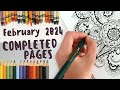 Completed colouring pages  february 2024