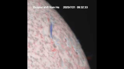 Doppler shift of jet of sun around H-alpha