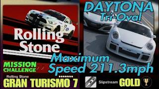 Gt7 Mission Challenge Rolling Stone Maximum Speed 211.3Mph - All Gold - Update 168