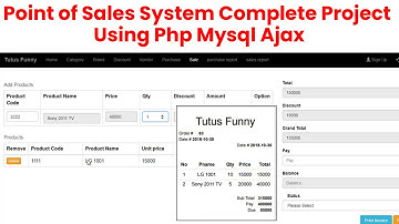 Point of Sales System Complete Project using Php Mysql Ajax