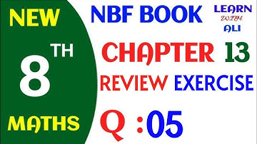 class 8 math review exercise 13 q 5 | class 8 math nbf review exercise 13 question 5
