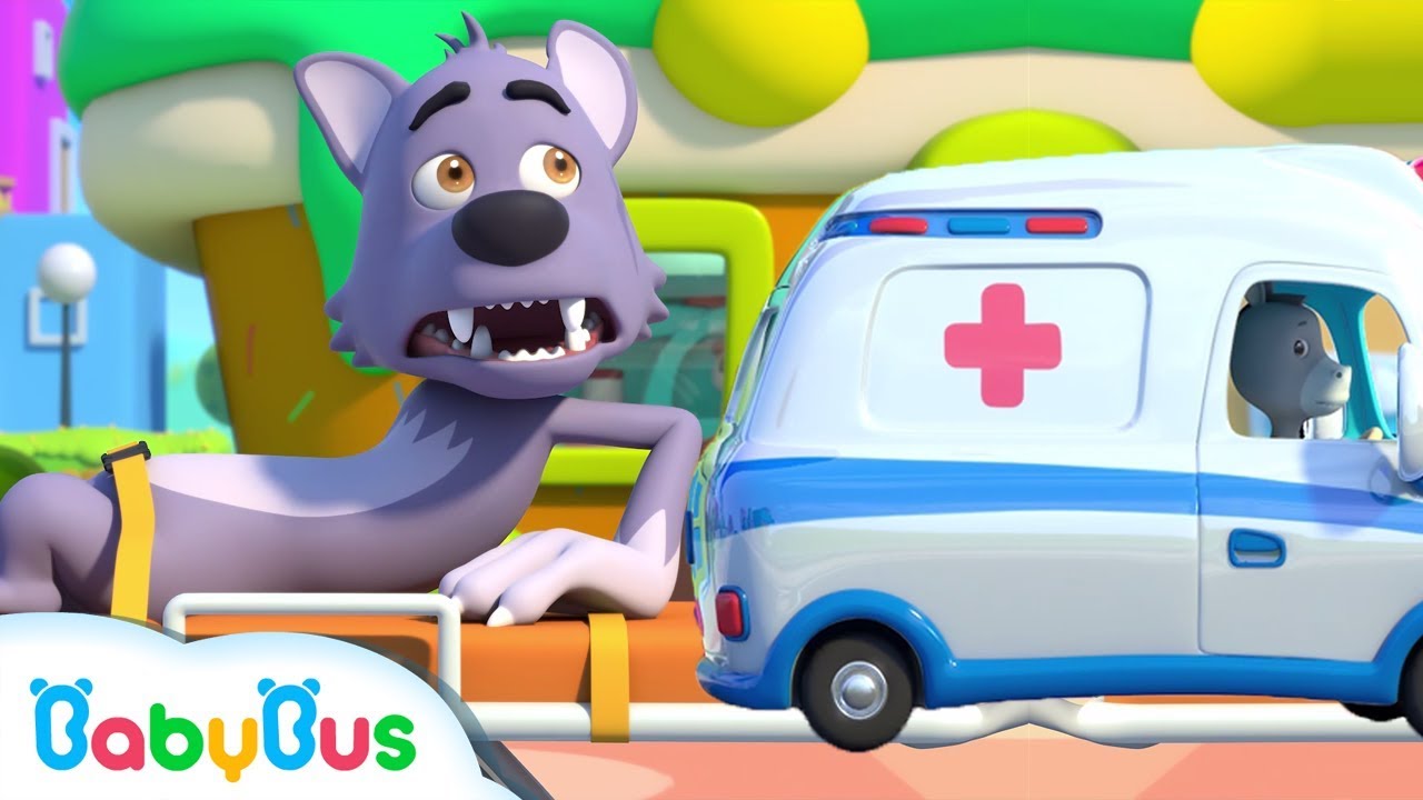 Big Bad Wolf Got Injured | Hickory Dickory Dock | Nursery Rhymes | Kids Songs | Baby Cartoon|BabyBus