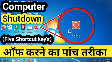 Computer Shutdown Five Shortcut keys || Shortcut key for Computer shutdown