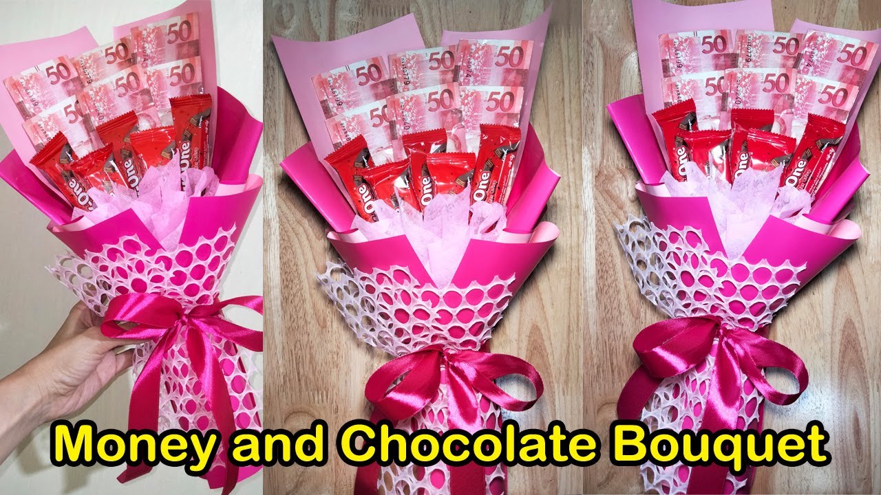 How To Make DIY Money And Chocolate Bouquet, DIY Bouquet